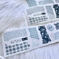 Hoshi Studio - Soft Blue Patchwork | Kiss-cut | 4.5cm Tape | Release Paper | 5M