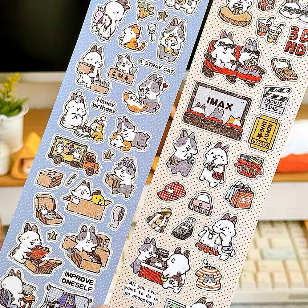 NEW! Bucci Family - Bunny Loves Life 2 | Kiss-cut | 6cm Synthetic Paper Tape | Release Paper | 5M