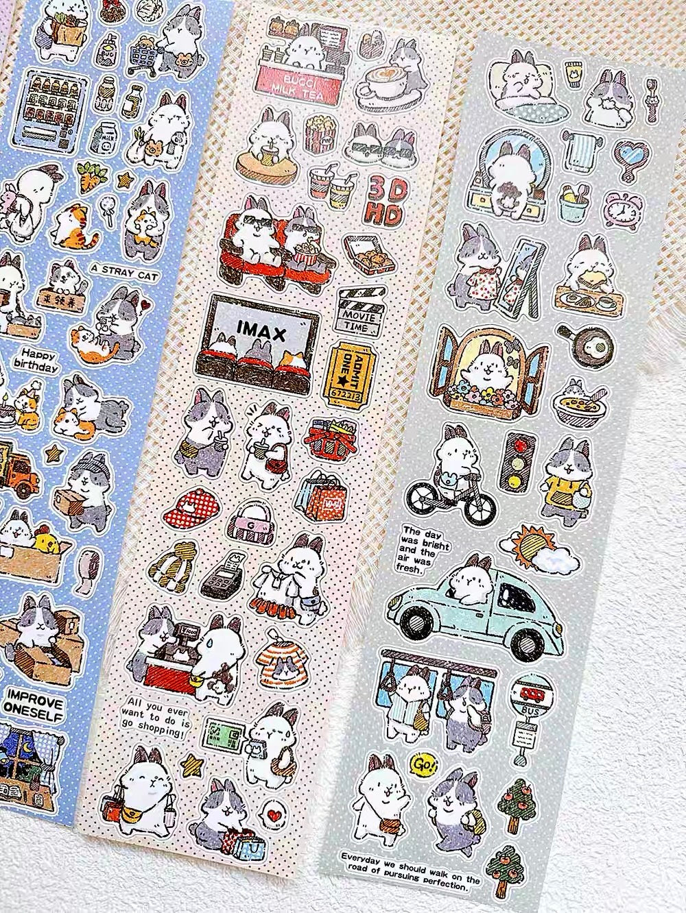 NEW! Bucci Family - Bunny Loves Life 2 | Kiss-cut | 6cm Synthetic Paper Tape | Release Paper | 5M