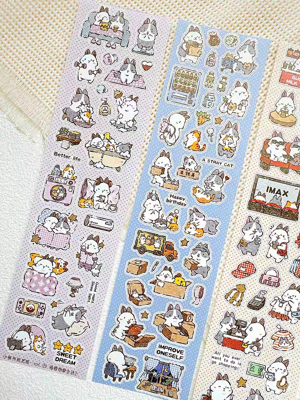 NEW! Bucci Family - Bunny Loves Life 2 | Kiss-cut | 6cm Synthetic Paper Tape | Release Paper | 5M