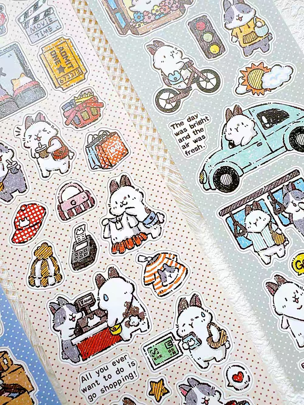 NEW! Bucci Family - Bunny Loves Life 2 | Kiss-cut | 6cm Synthetic Paper Tape | Release Paper | 5M