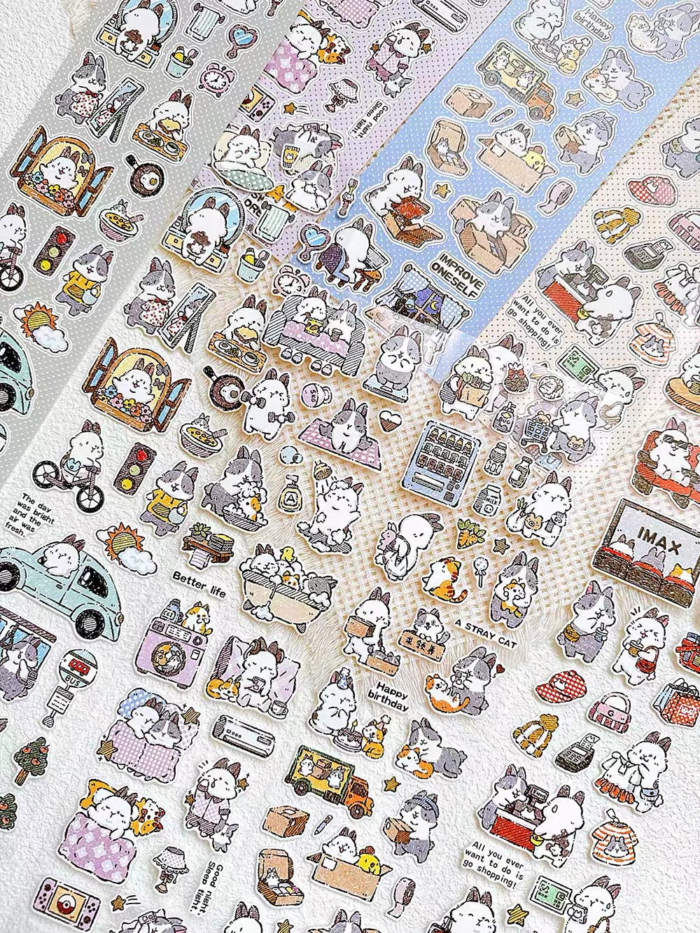 NEW! Bucci Family - Bunny Loves Life 2 | Kiss-cut | 6cm Synthetic Paper Tape | Release Paper | 5M
