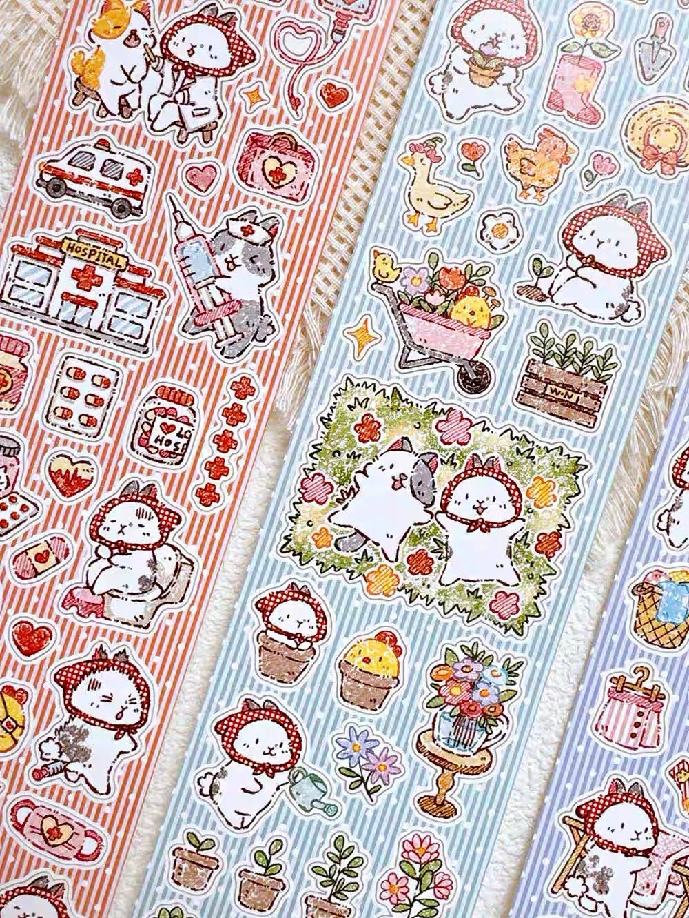 NEW! Bucci Family - Bunny Loves Life 3 | Kiss-cut | 6cm Synthetic Paper Tape | Release Paper | 5M