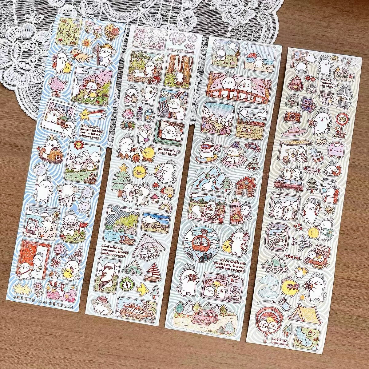 NEW! Bucci Family - Bunny Loves Life 4 | Kiss-cut | 6cm Synthetic Paper Tape | Release Paper | 5M