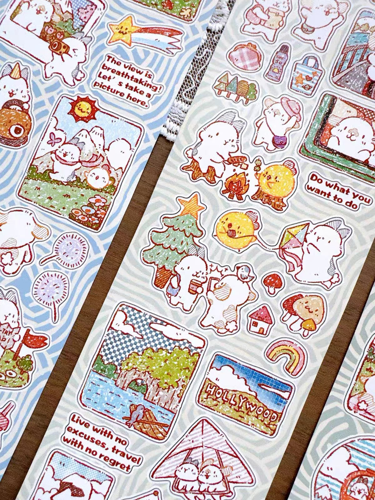 NEW! Bucci Family - Bunny Loves Life 4 | Kiss-cut | 6cm Synthetic Paper Tape | Release Paper | 5M