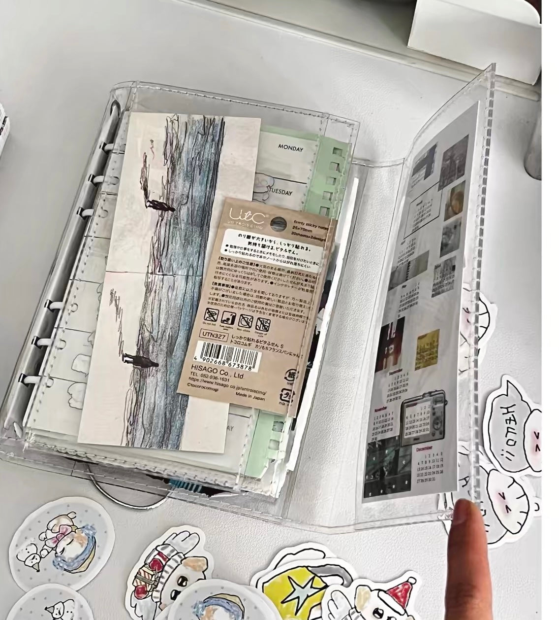 NEW! SEVENMINT | PVC Planner | A6 Folding 6-Ring Binder | Journaling Accessories