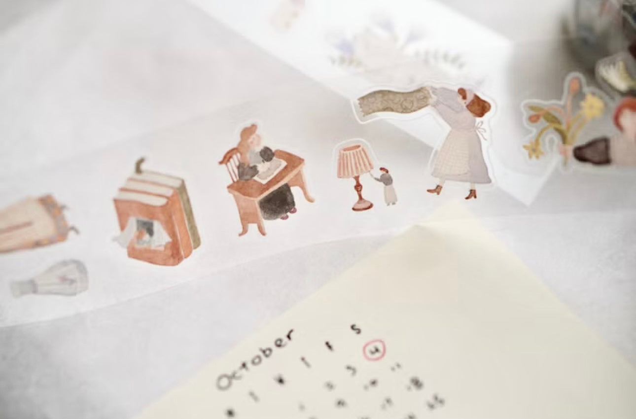 NEW! Ivy Snow - on the Desk | Kiss-cut | 3.5cm PET Tape | Release Paper