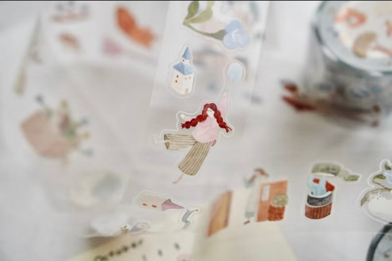 NEW! Ivy Snow - on the Desk | Kiss-cut | 3.5cm PET Tape | Release Paper