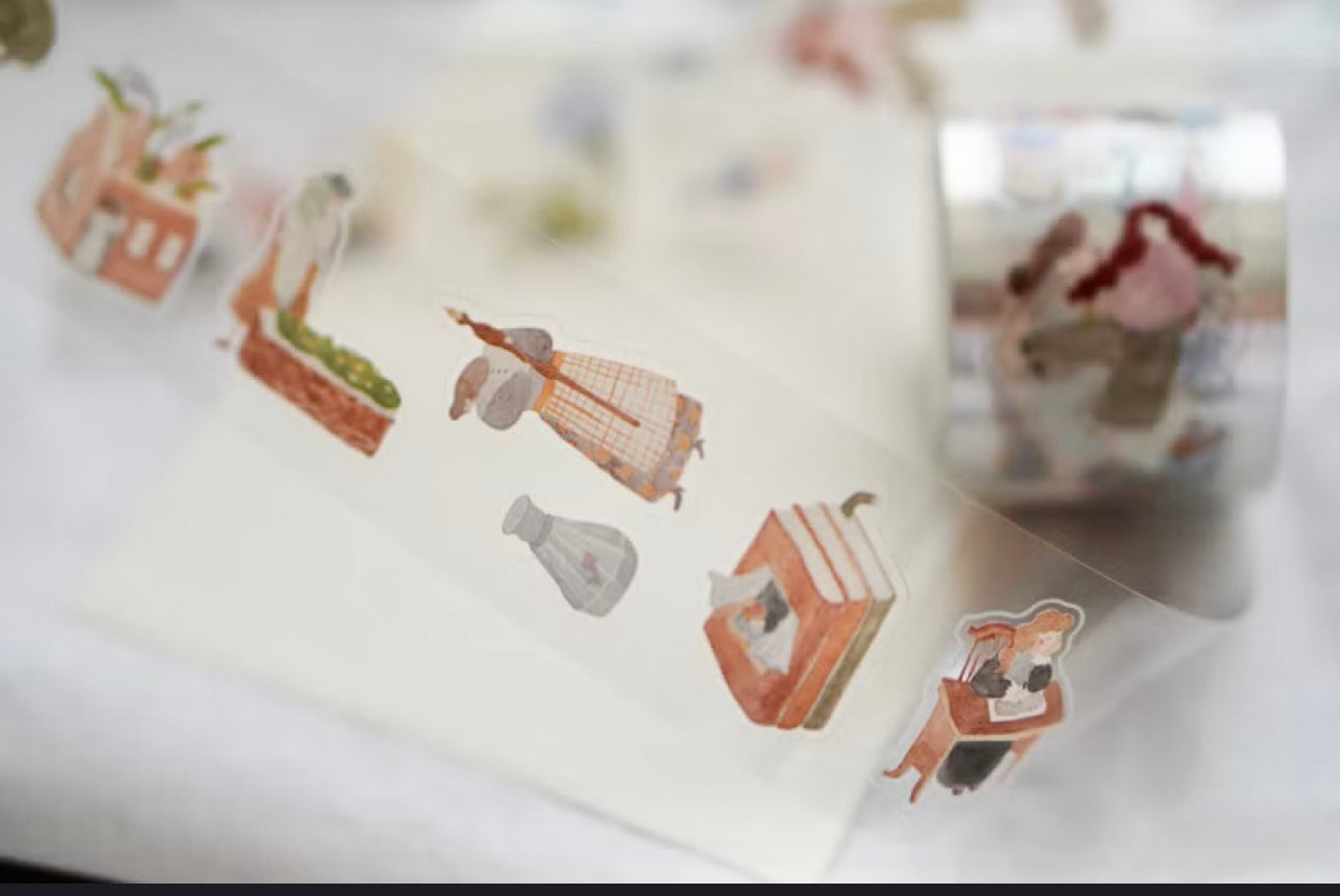 NEW! Ivy Snow - on the Desk | Kiss-cut | 3.5cm PET Tape | Release Paper