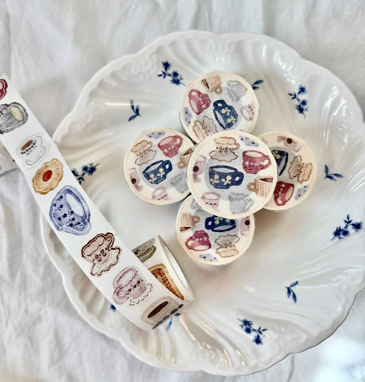 NEW! Pion - Afternoon Tea | Kiss-cut | 2.5cm Washi Tape | Release Paper | 5M