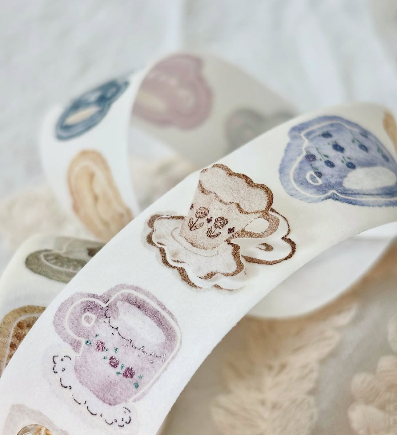 NEW! Pion - Afternoon Tea | Kiss-cut | 2.5cm Washi Tape | Release Paper | 5M