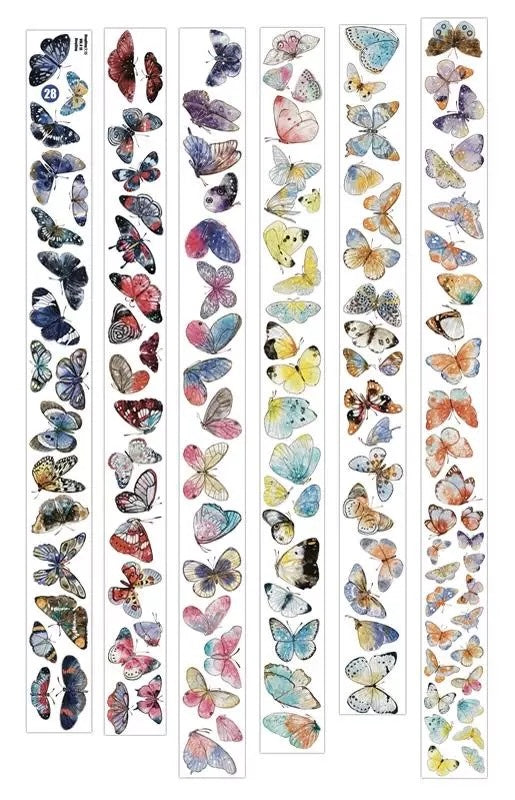 NEW! DingDing - No.28 Butterflies | Kiss-cut | 6cm PET Tape |  Release Paper