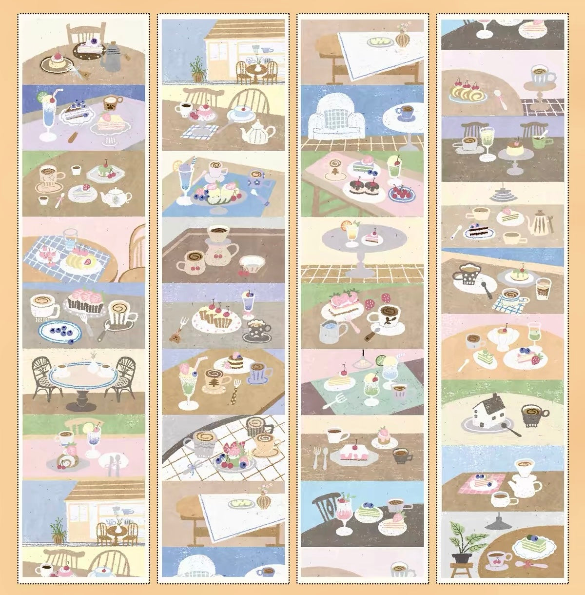 NEW! Yier Studio - A Quiet Afternoon | Tear-Off | 5cm Sticker Roll | Paper Tape | Release Paper | 3M