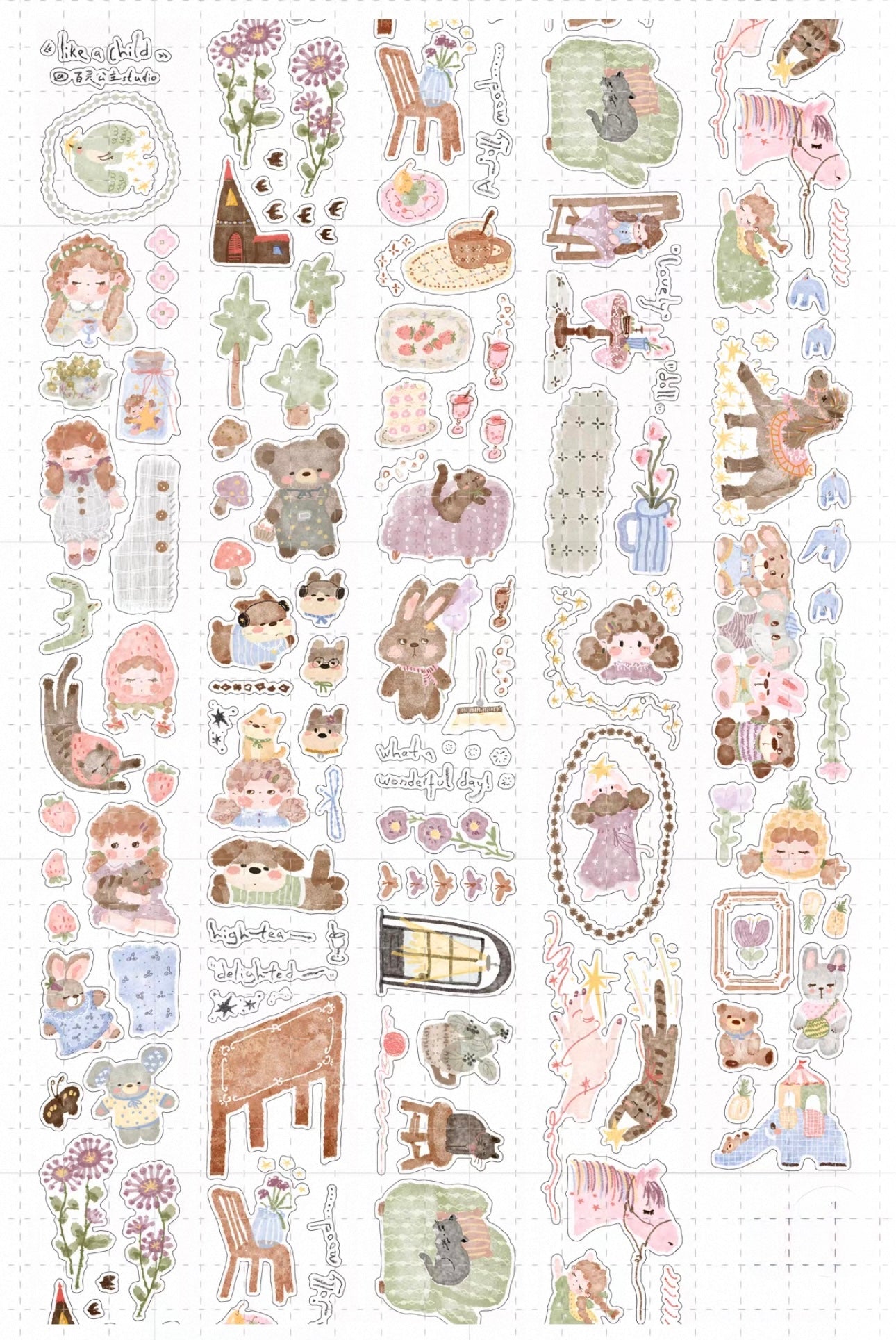 Princess Studio - Childhood | Kiss-cut | 4.5cm Tape | Release Paper | 5.1M