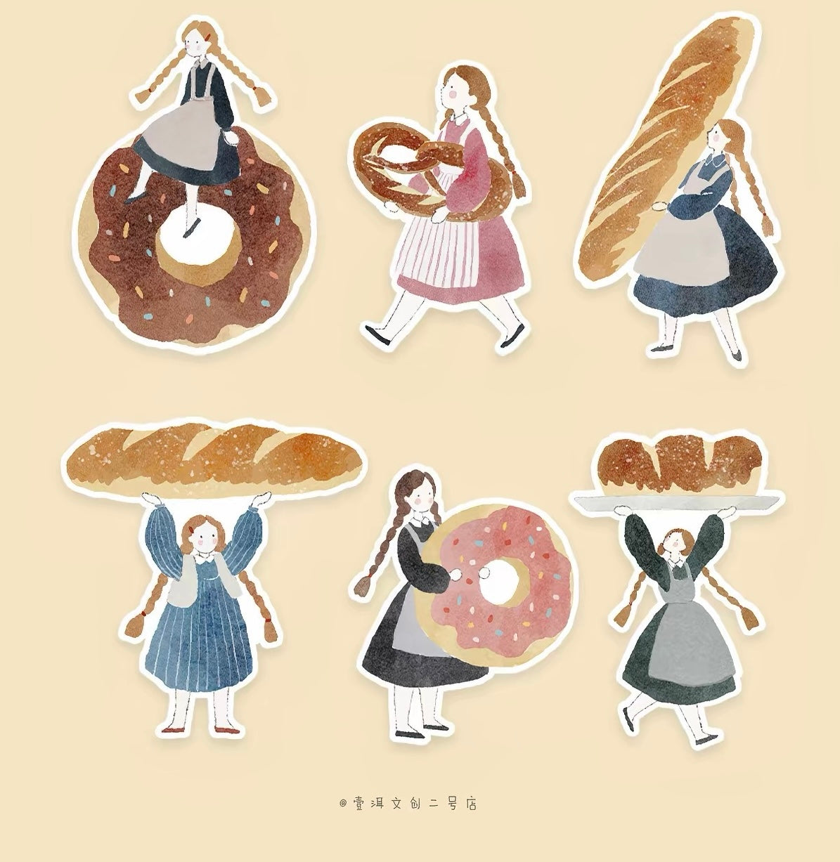 NEW! Yier Studio - Little Girls | Shaped | 24pcs Note Pad | Ephemera Paper