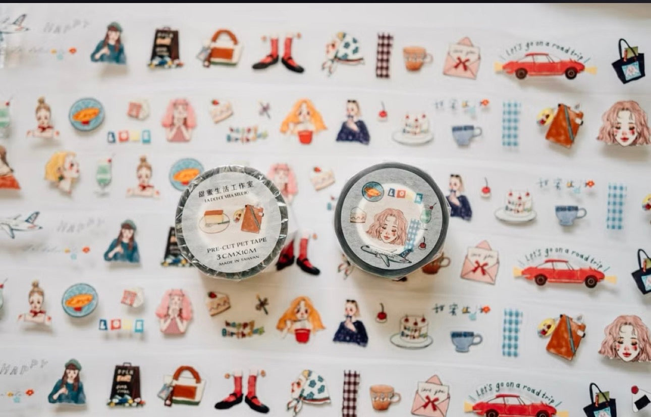 NEW! La Dolce Vita - Love in Life | Kiss-cut | 3cm PET Tape | Release Paper | 10M