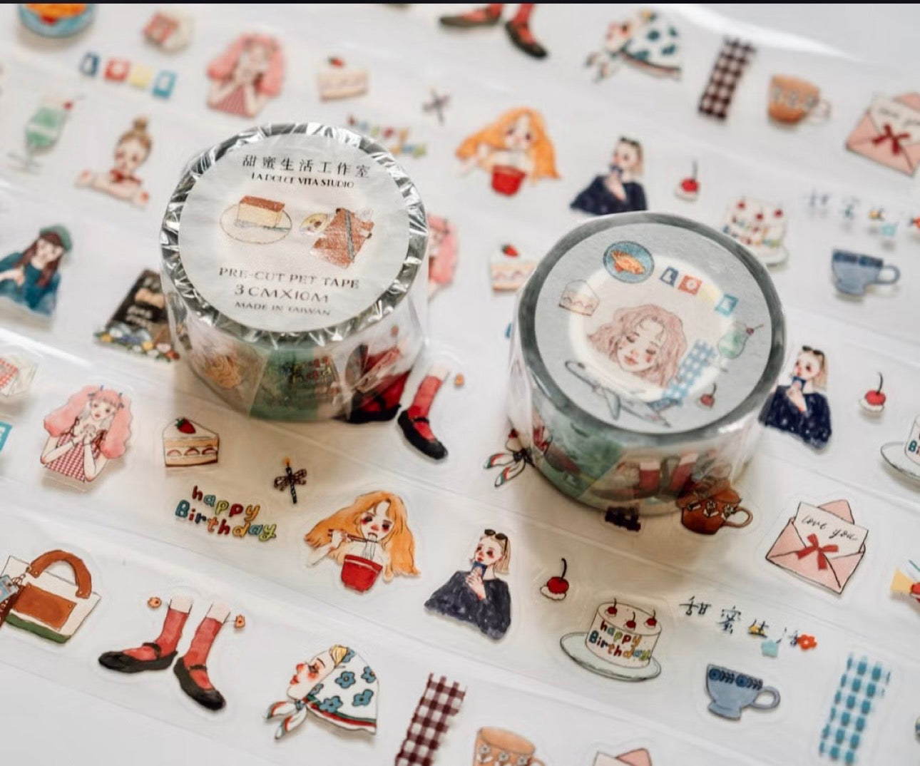 NEW! La Dolce Vita - Love in Life | Kiss-cut | 3cm PET Tape | Release Paper | 10M
