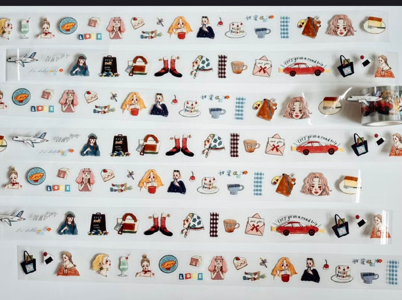 NEW! La Dolce Vita - Love in Life | Kiss-cut | 3cm PET Tape | Release Paper | 10M