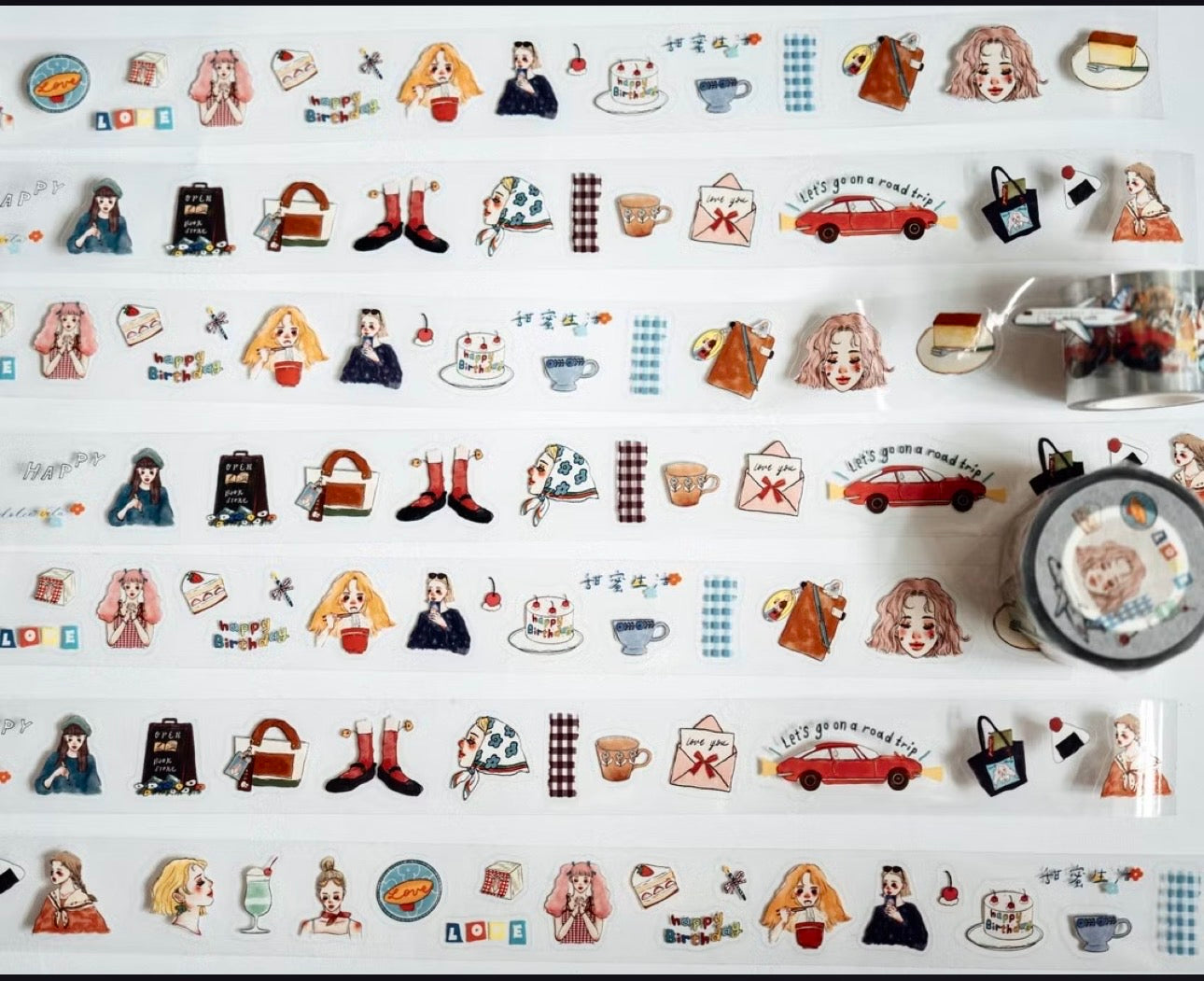NEW! La Dolce Vita - Love in Life | Kiss-cut | 3cm PET Tape | Release Paper | 10M