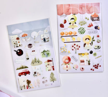 NEW! Jennyuanzi Studio - Spring Letter | Kiss-cut | 2 Sheets Stickers