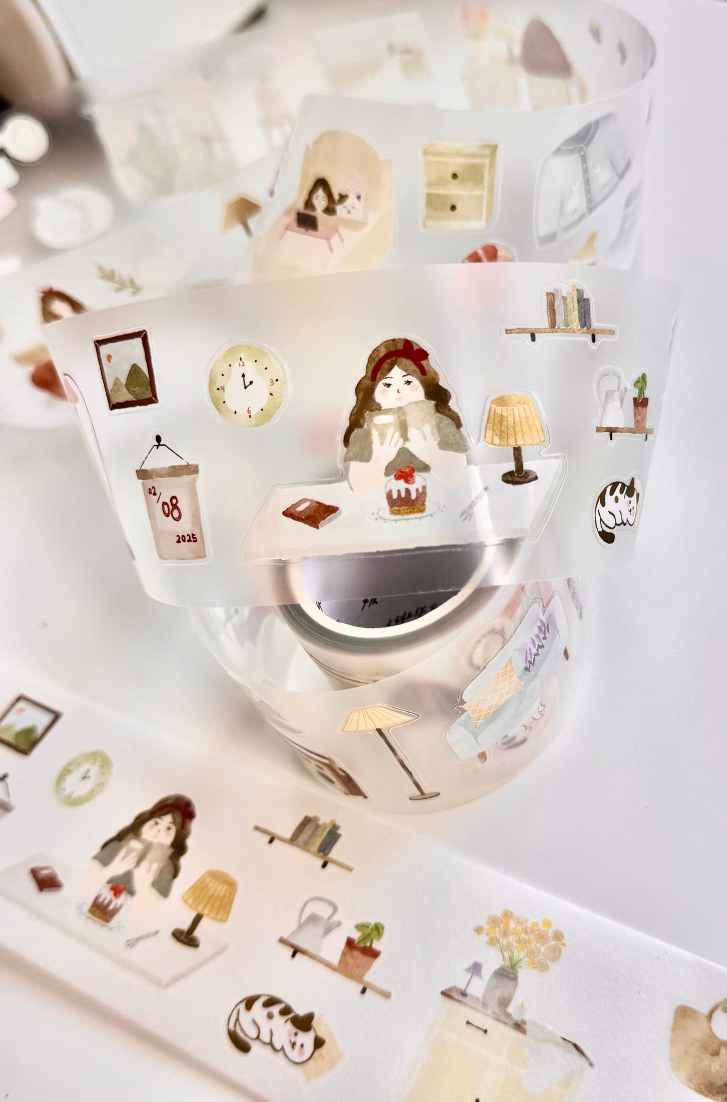 NEW! Jennyuanzi Studio - My Little Cozy World | Kiss-cut | 5cm Tape | Release Paper | 5M