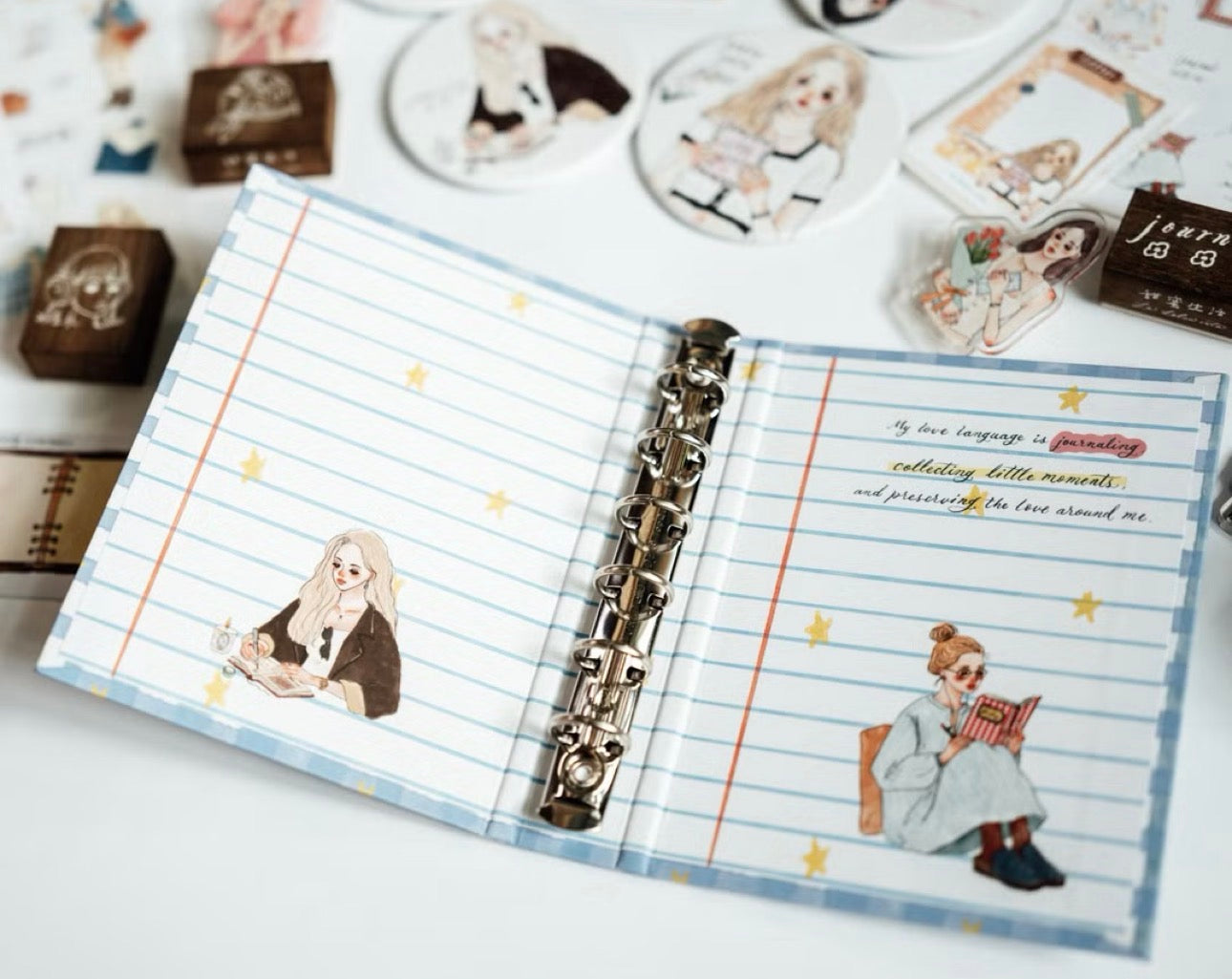 NEW! La Dolce Vita - Journal with Me | Hardcover | M6 Ring Planner | Journaling Accessories