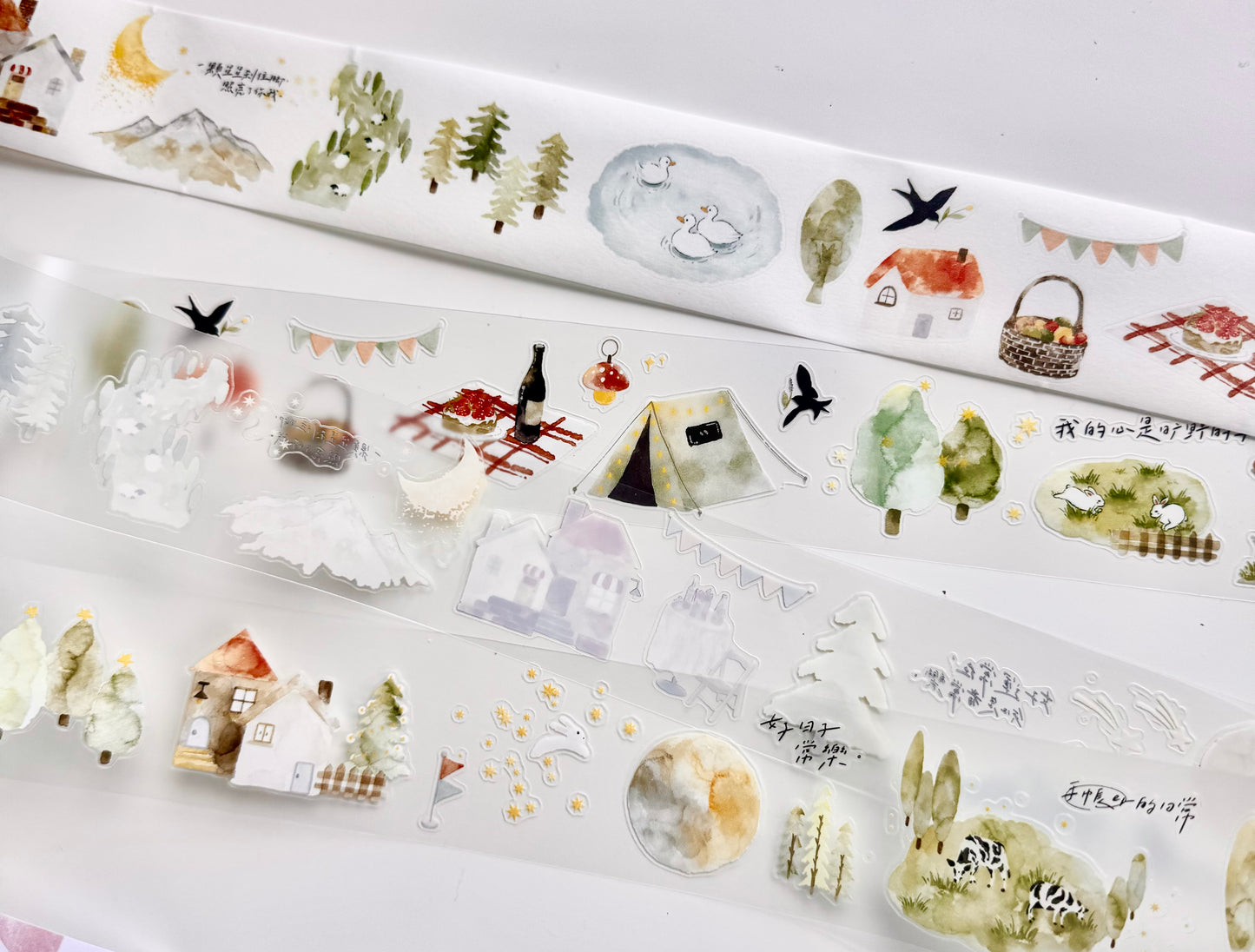 NEW! Jennyuanzi Studio - Shan Yue Chun | Kiss-cut | 4.5cm Tape |  Release Paper | 5M