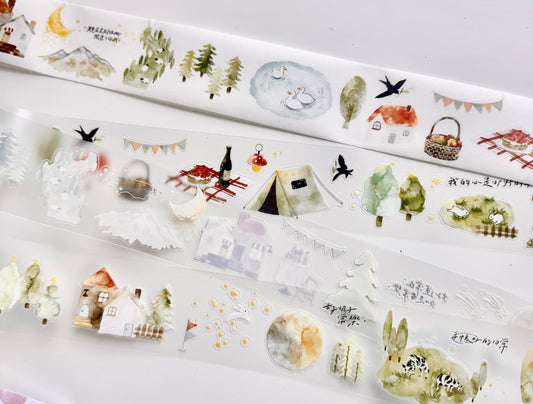 NEW! Jennyuanzi Studio - Shan Yue Chun | Kiss-cut | 4.5cm Tape |  Release Paper | 5M