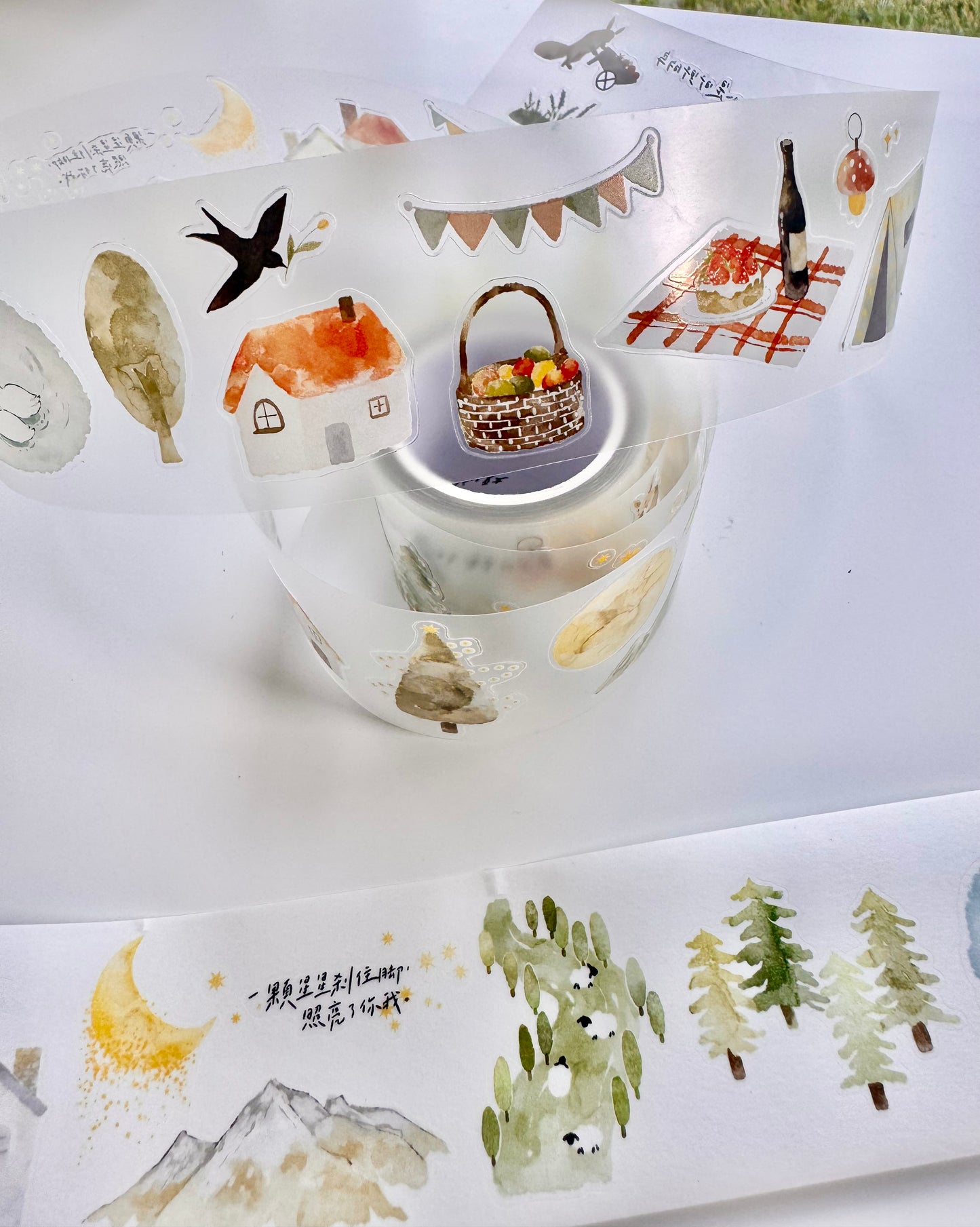 NEW! Jennyuanzi Studio - Shan Yue Chun | Kiss-cut | 4.5cm Tape |  Release Paper | 5M