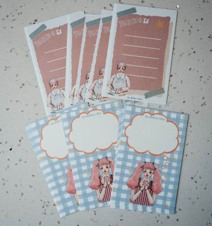 NEW! La Dolce Vita - 30 Sheets Memo Refill | M6 Size | Ephemera Paper