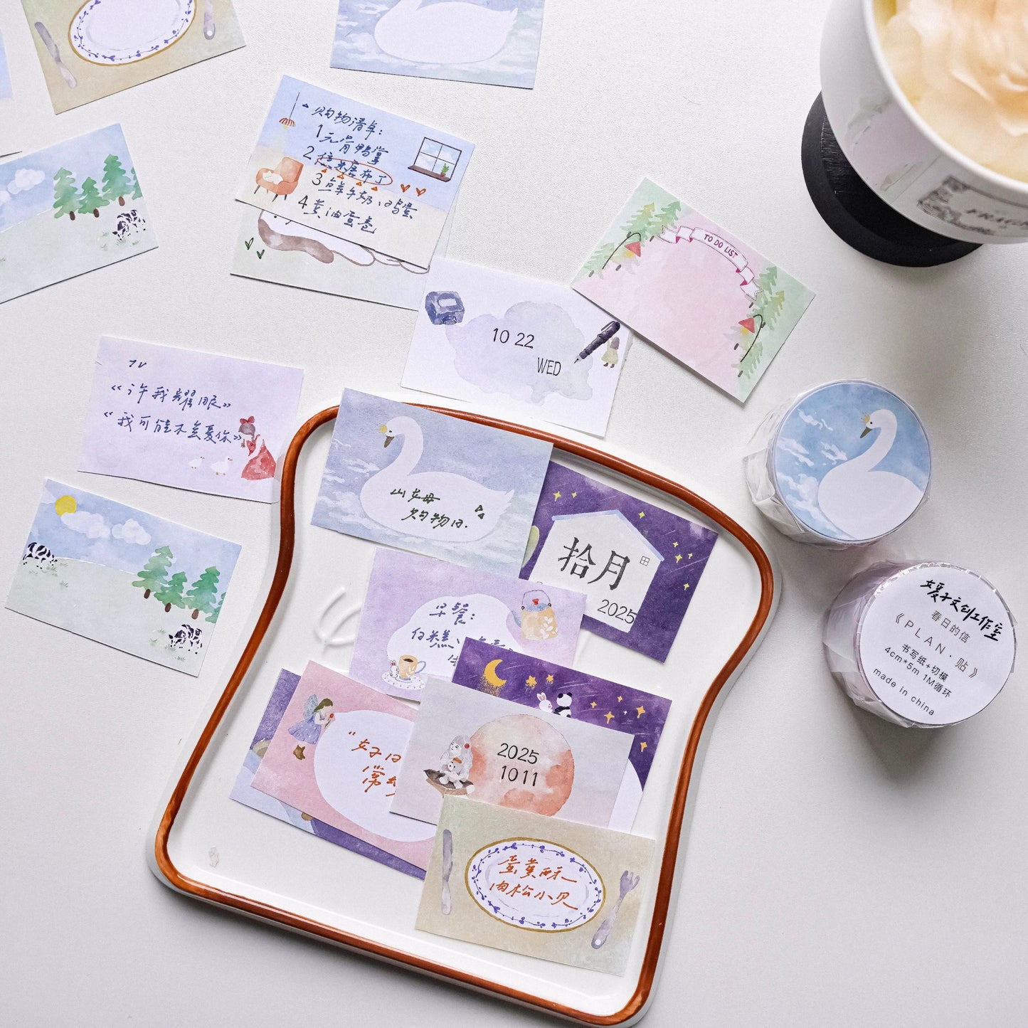 NEW! Jennyuanzi Studio - Plan | Die-cut | 4cm Paper Tape |  Release Paper | 5M