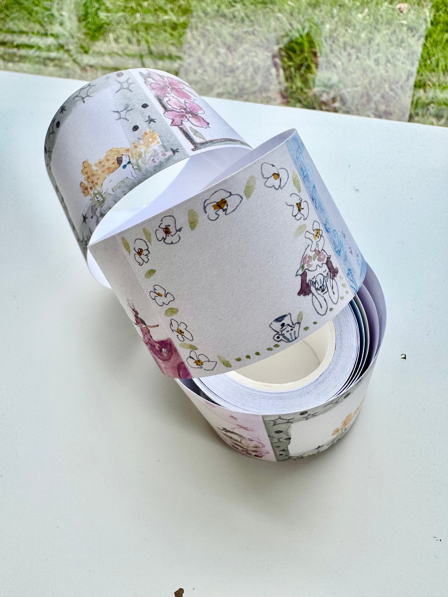 NEW! Teayou - Neko Matcha Sticker Roll ver.A | Kiss-cut | 4cm Paper Tape | Release Paper | 5M