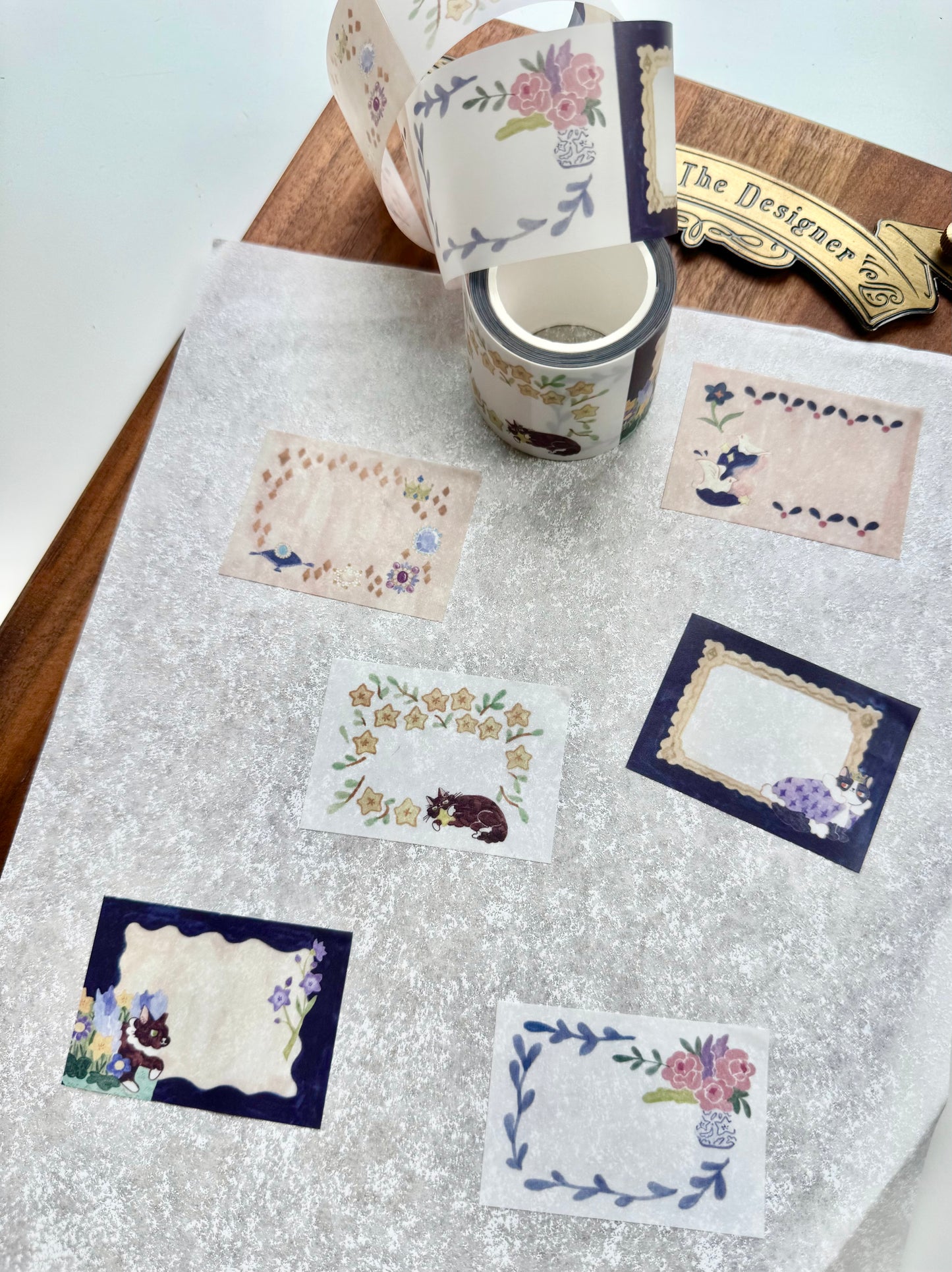 NEW! Teayou - Cat and Star Ver.A | 4cm Tracing Paper Roll | Kiss-cut | Release Paper | 5M