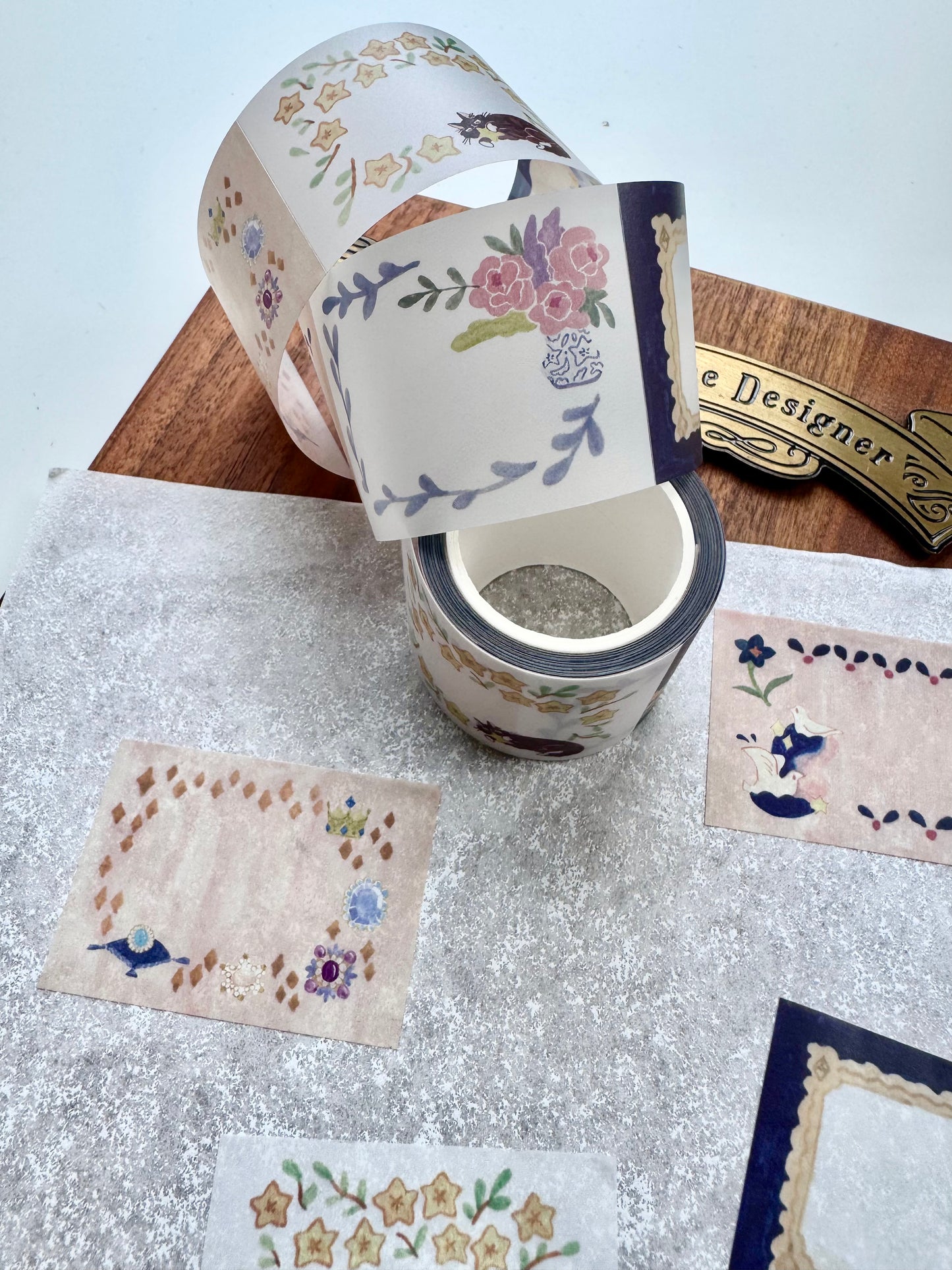 NEW! Teayou - Cat and Star Ver.A | 4cm Tracing Paper Roll | Kiss-cut | Release Paper | 5M