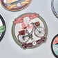 Rare To Find! Small Star - Vintage Transportation | 6pcs Large Stickers| Sticker