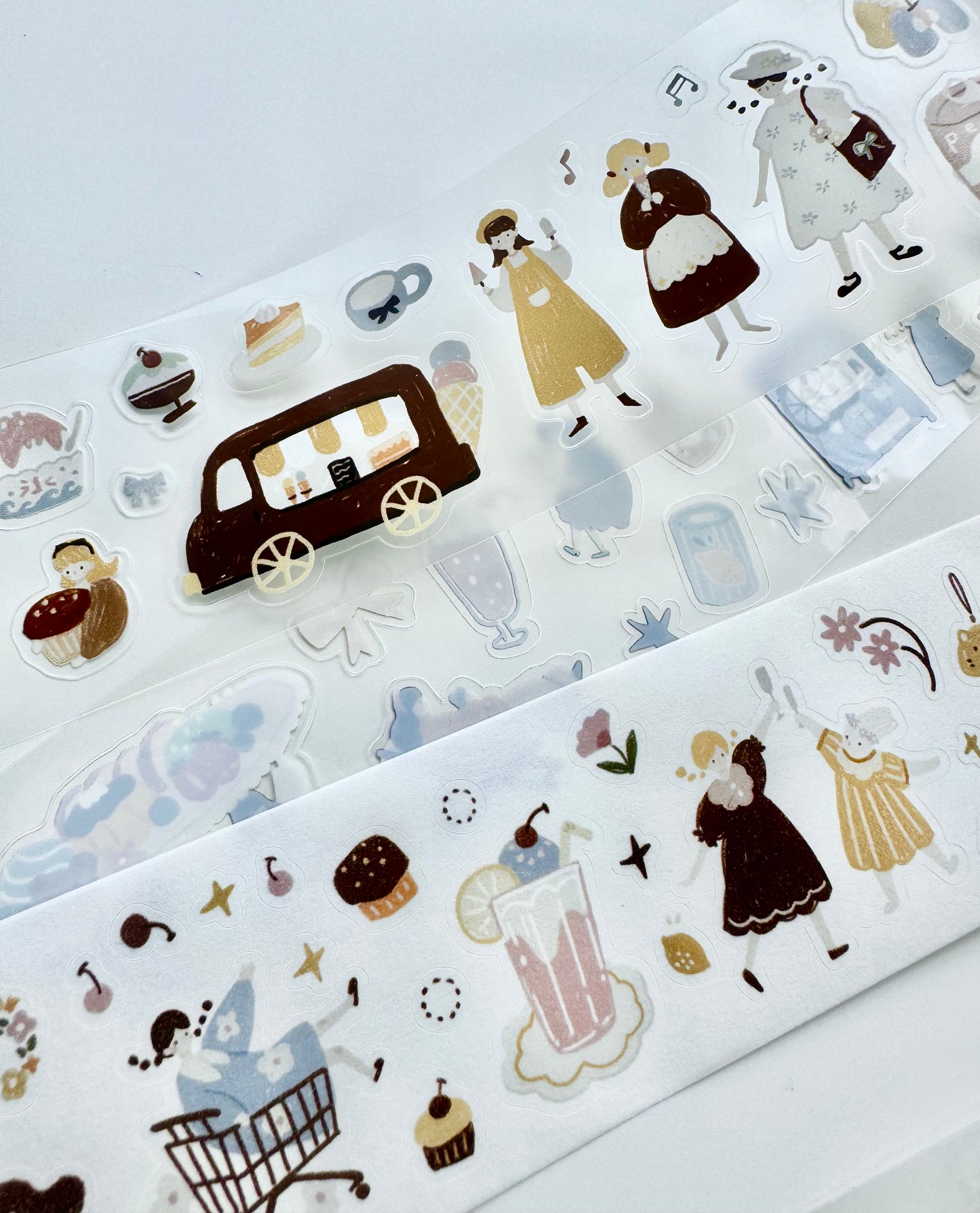 NEW! Yier Studio - Macaron Afternoon | Kiss-cut | 4.5cm Tape | Release Paper | 5M