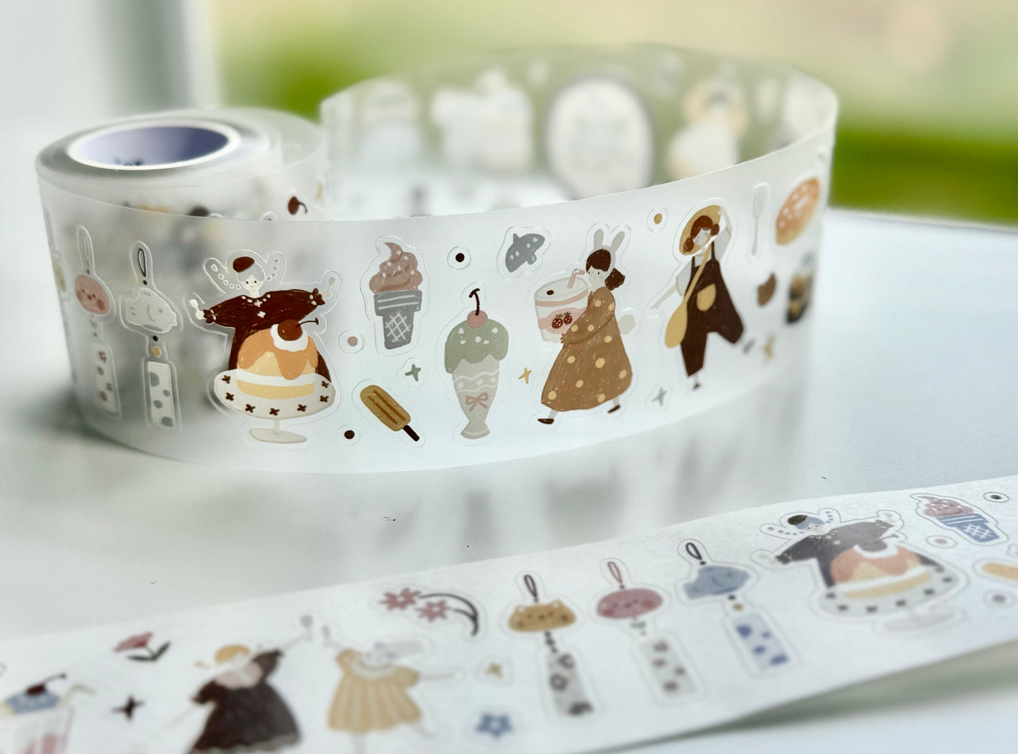 NEW! Yier Studio - Macaron Afternoon | Kiss-cut | 4.5cm Tape | Release Paper | 5M