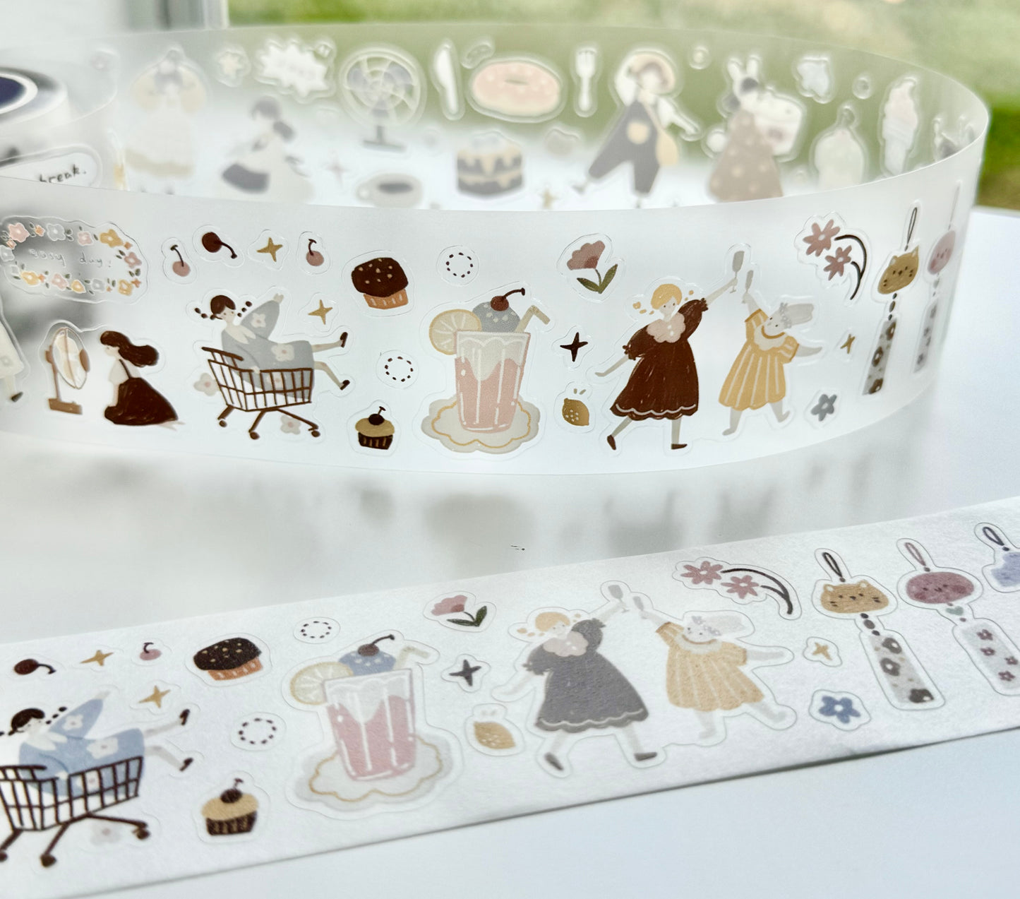 NEW! Yier Studio - Macaron Afternoon | Kiss-cut | 4.5cm Tape | Release Paper | 5M