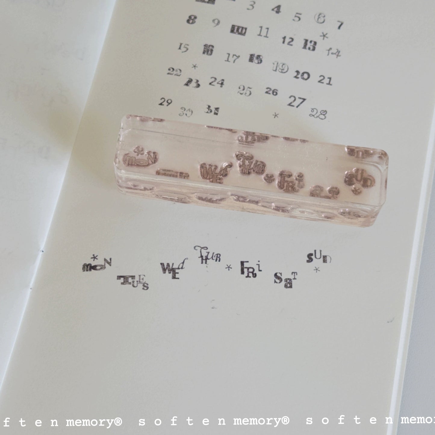 Soften Memory - Reading Time | Acrylic Stamps | Tin Box