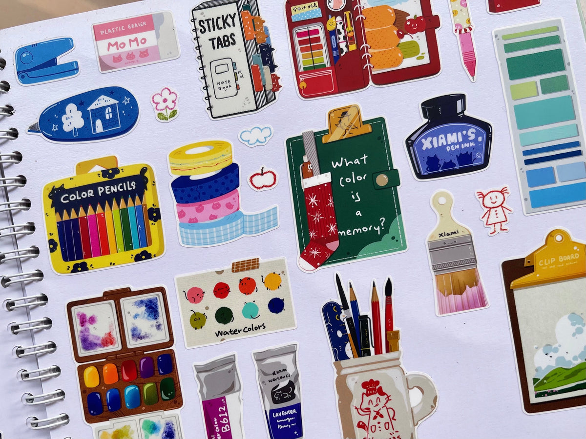 NEW! Xiami Studio - Stationery Bits | Kiss-cut | 5cm PET Tape | Release Paper | 6M