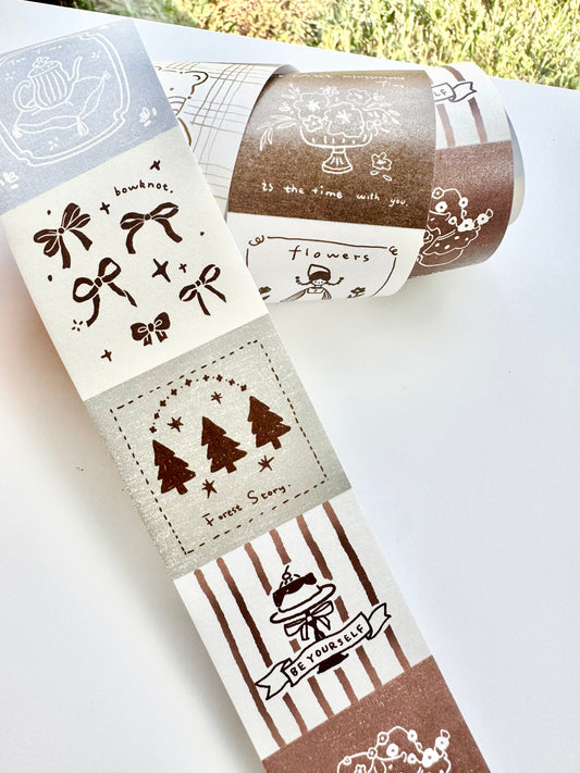 NEW! Yier Studio - Retro Fairy Tale | 5cm Sticker Memo Roll | Release Paper | 5M