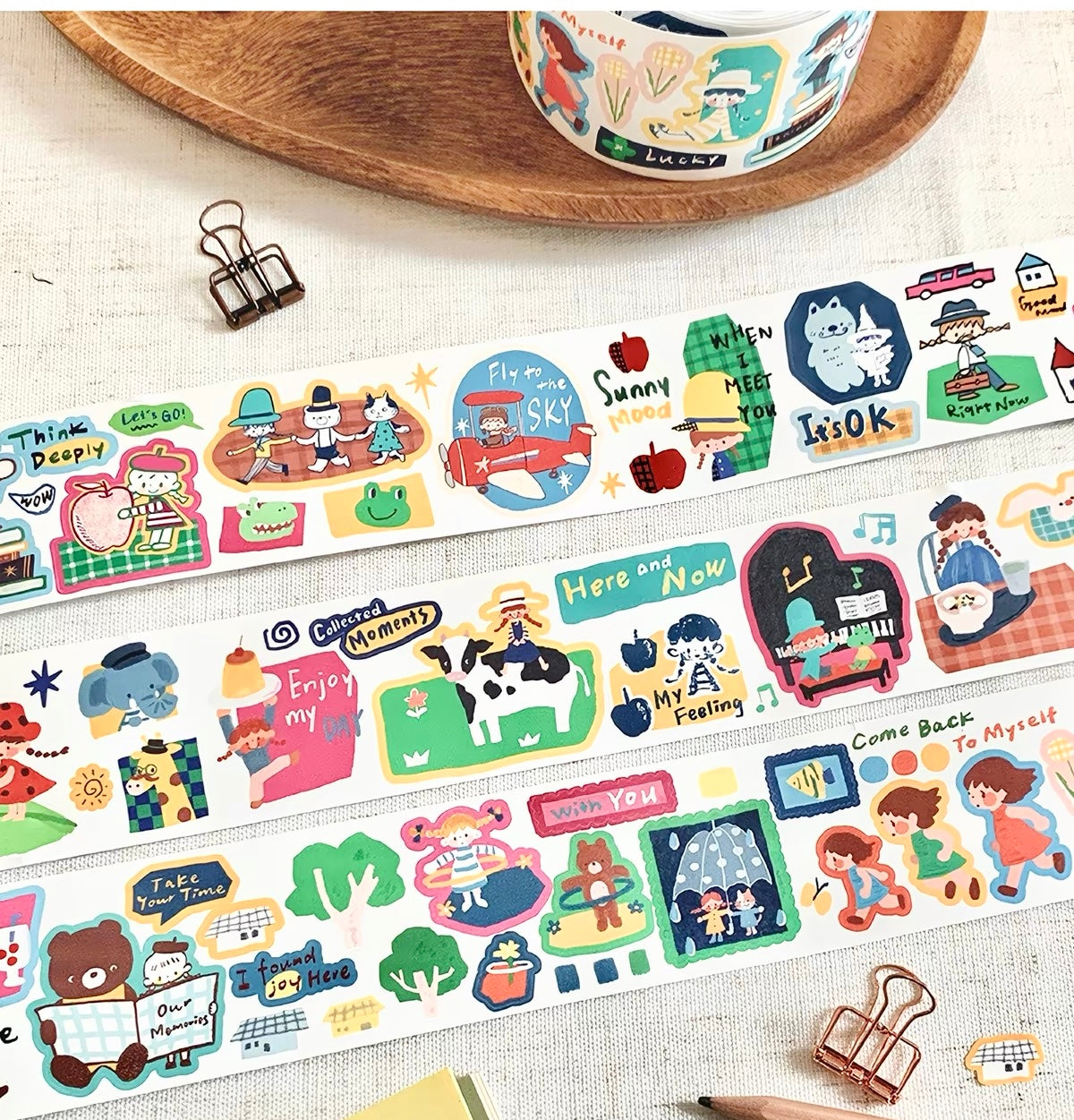 NEW! Molinta - Rainbow March | Kiss-cut | 5cm Paper Tape | Release Paper | 5M