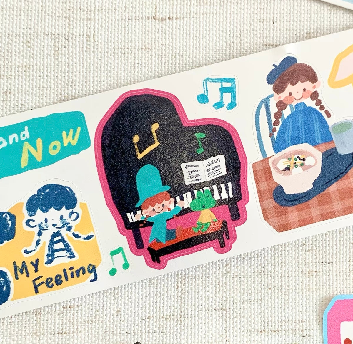 NEW! Molinta - Rainbow March | Kiss-cut | 5cm Paper Tape | Release Paper | 5M
