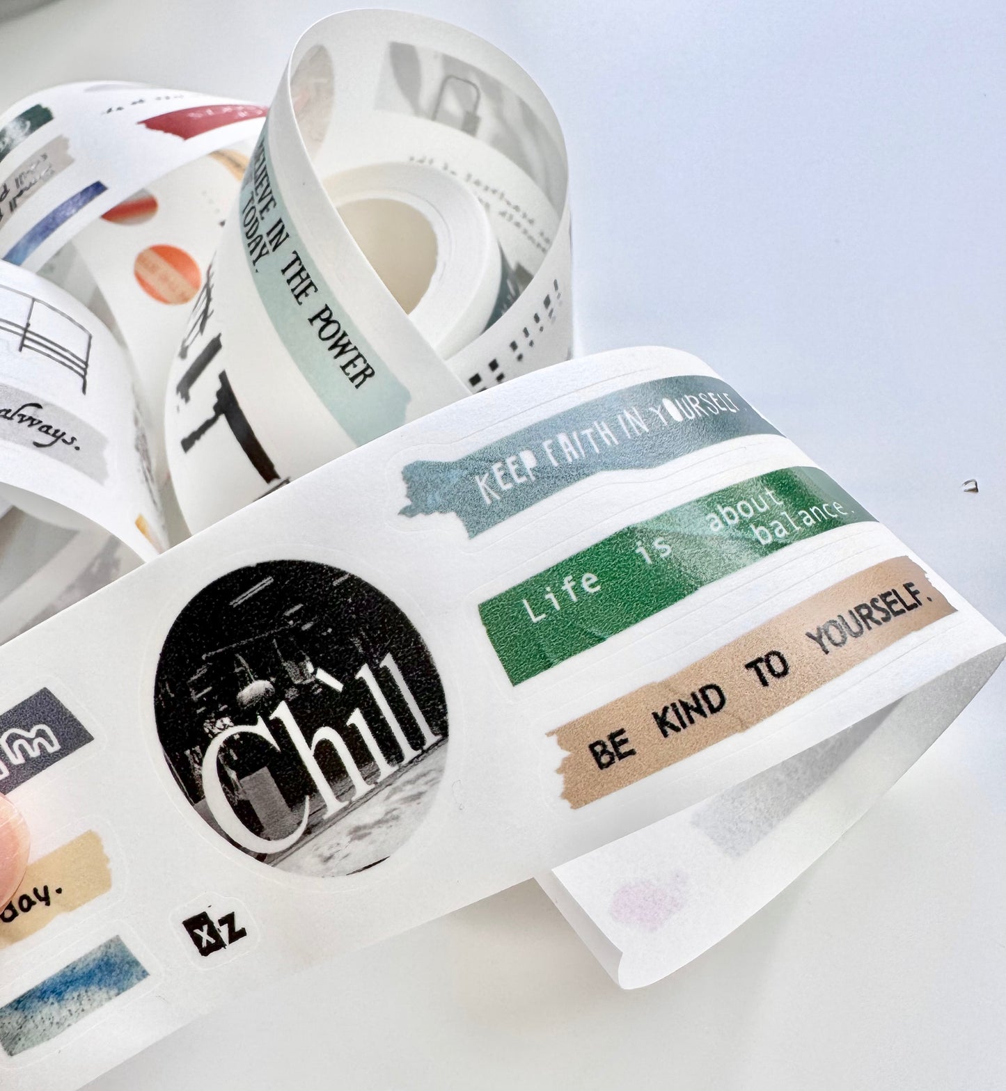 NEW! Two Raccoons -Chill | Kiss-cut | 4cm Washi Tape | Release Paper | 5M