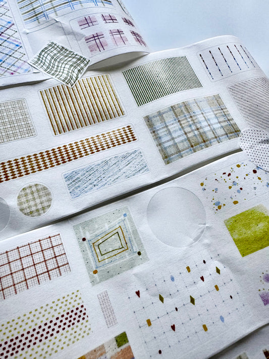 NEW! Zhiling Studio - Lots of Base Layers | Kiss-cut | 7cm Washi Tape | Release Paper | 6M