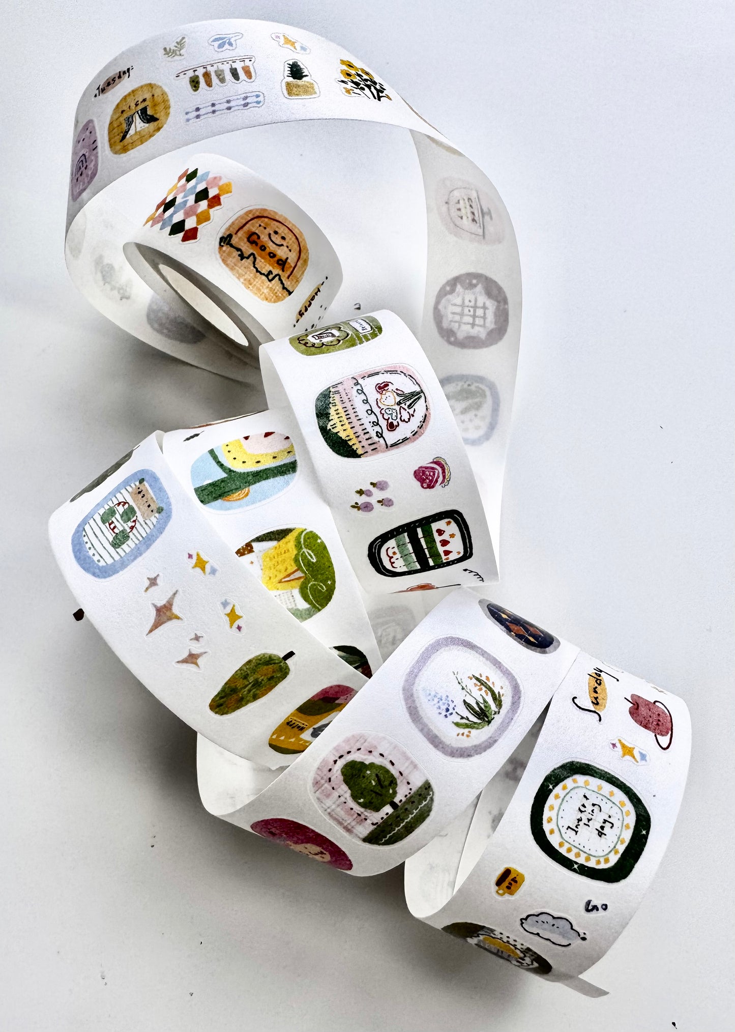 NEW! Zhiling Studio - Lots of Elements | Kiss-cut | 2.5cm Washi Tape | Release Paper | 6M