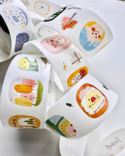 NEW! Zhiling Studio - Lots of Elements | Kiss-cut | 2.5cm Washi Tape | Release Paper | 6M