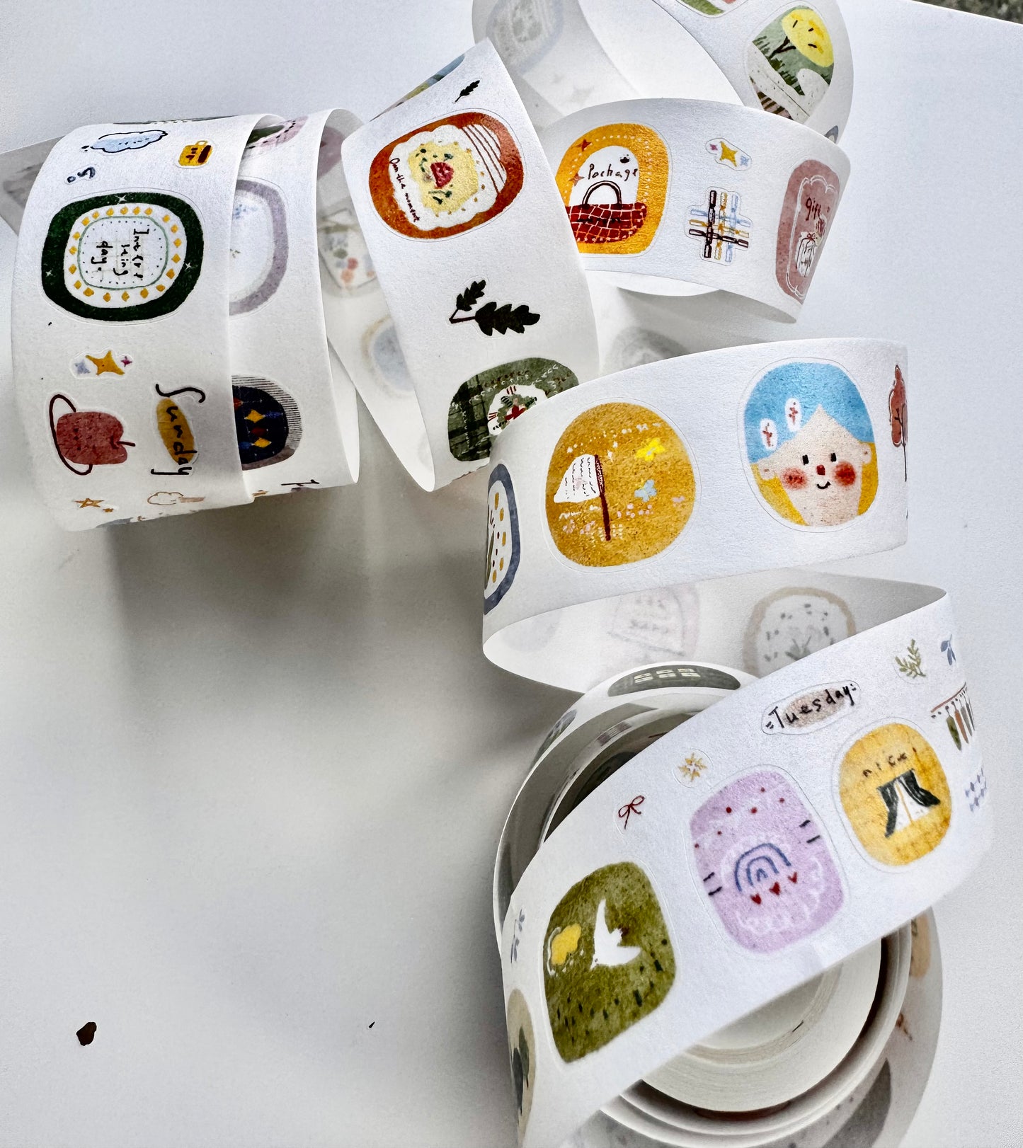 NEW! Zhiling Studio - Lots of Elements | Kiss-cut | 2.5cm Washi Tape | Release Paper | 6M