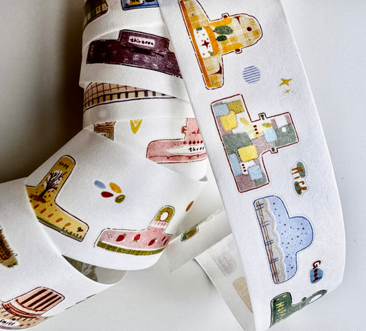 NEW! Zhiling Studio - Lots of Clips | Kiss-cut | 3.5cm Washi Tape | Release Paper | 6M