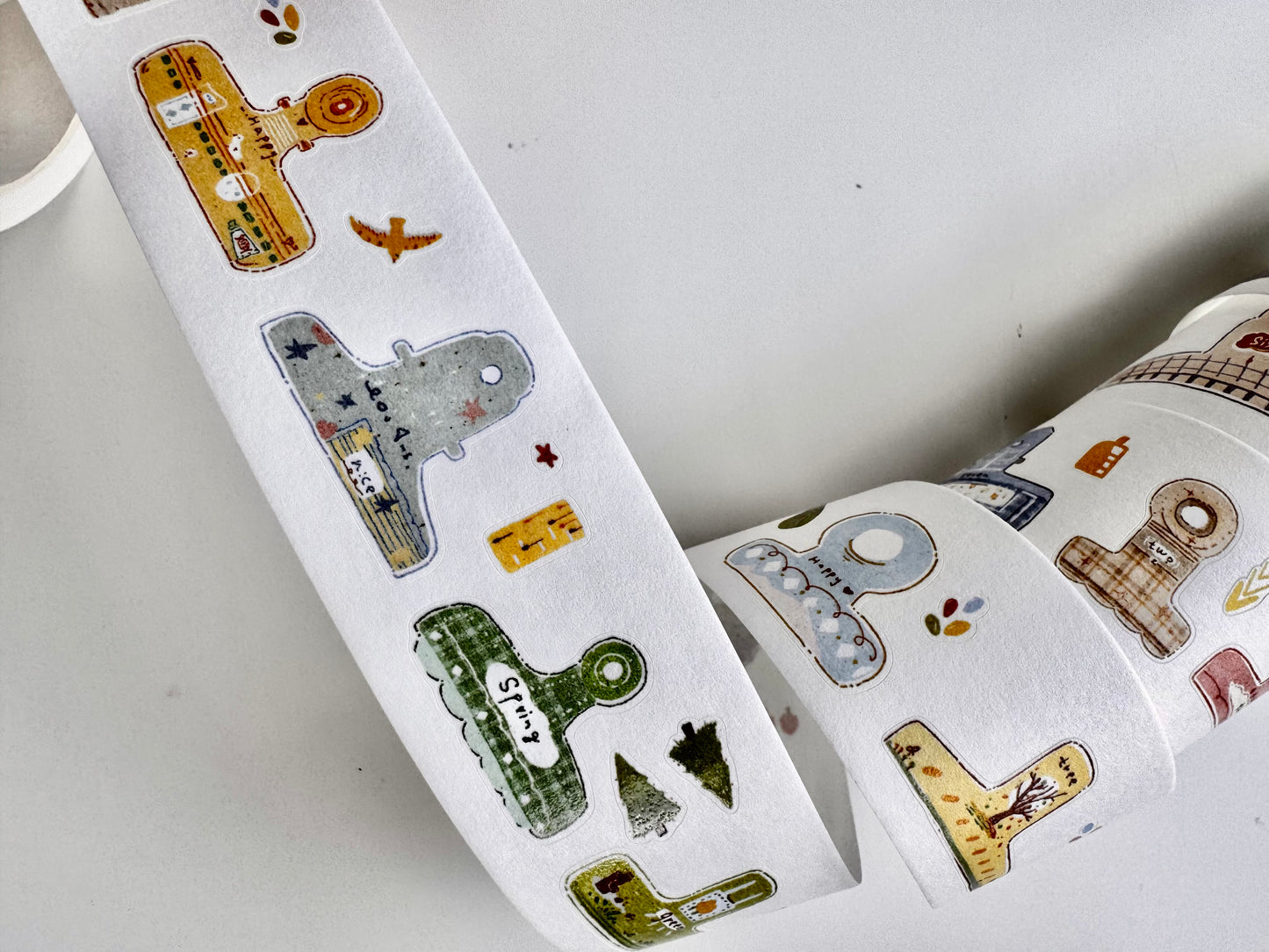 NEW! Zhiling Studio - Lots of Clips | Kiss-cut | 3.5cm Washi Tape | Release Paper | 6M